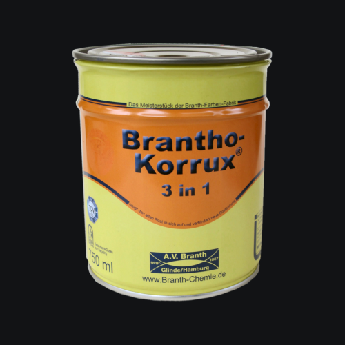Brantho Korrux 3in1 schwarz RAL9005 750ml