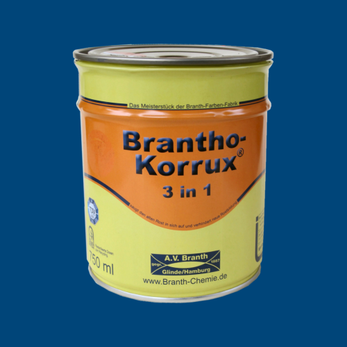 Brantho Korrux 3in1 enzianblau RAL5010 750ml